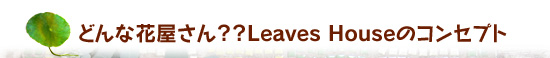 �ǂ�ȉԉ�����H�HLeaves House�̃R���Z�v�g